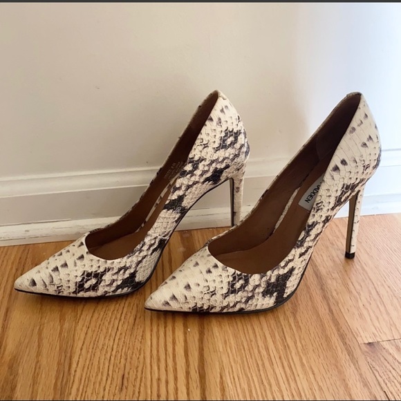 Steve Madden | Snakeskin Heels - Natural Color | Worn Once - Picture 2 of 3